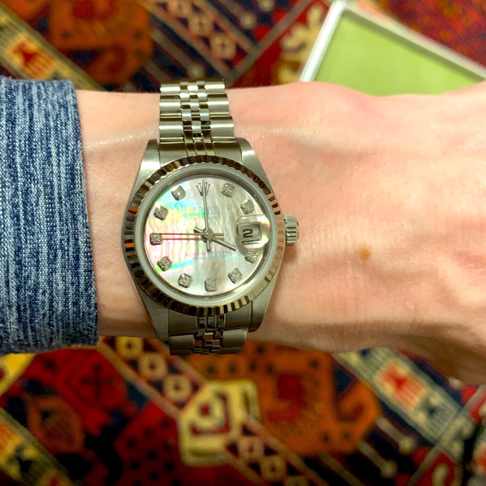 🟥SOLD🟥Rolex DateJust Grey MOP Diamond Markers 26mm